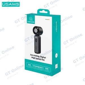 Mini Ventilateur Portable Usams ZB362 Affichage Numérique & Refroidissement Glacé 2000mAh Noir — vue 5