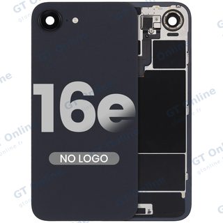Vitre arrière avec nappe NFC / recharge sans fil et nappe de flash pour Apple iPhone 16e (compatible, noir)
