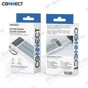 Batterie Externe Power Bank Solaire CONNECT MC-BESB02 20000mAh Blanc — vue 3