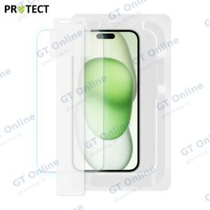 Verre Trempé (x2) avec Applicateur Installation Facile PROTECT pour Apple iPhone 15 Plus/iPhone 16 Plus
