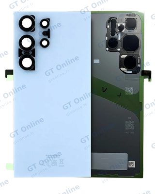 Vitre arrière pour Samsung Galaxy S24 Ultra (pack service origine, titane bleu)