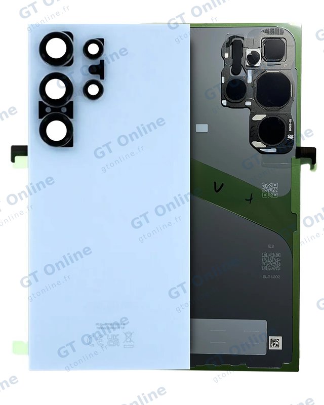 Vitre arrière pour Samsung Galaxy S24 Ultra (pack service origine, Titanium Blue)