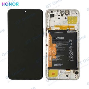 Bloc Écran Complet avec Châssis et Batterie Original Honor X8 0235ACDS Titanium Silver