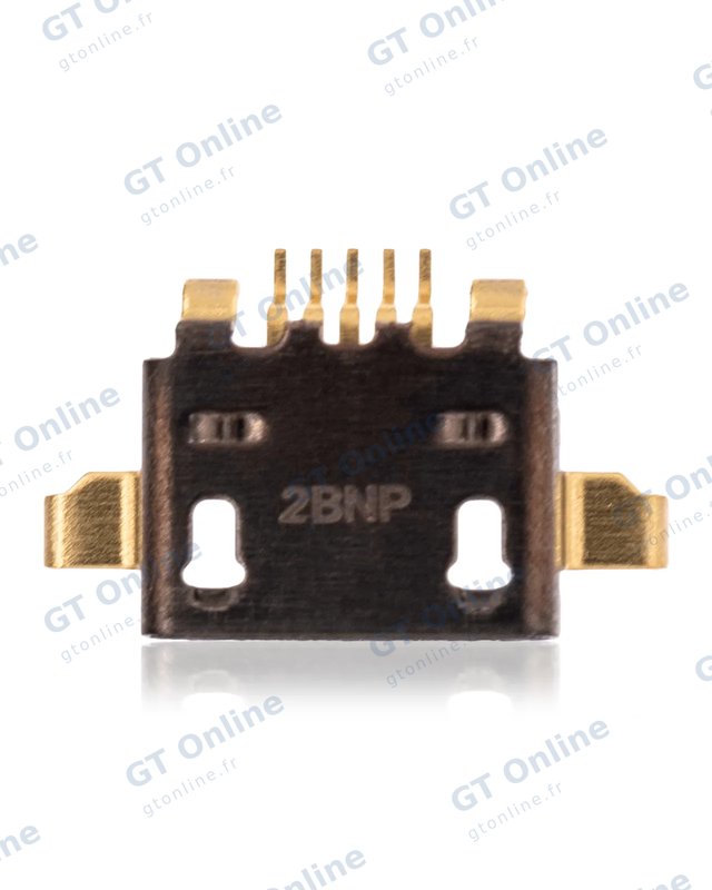 Connecteur de charge à souder — format Micro B, 5 broches, 4 points de fixation (C070)