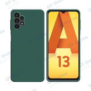 Coque Silicone Compatible pour Samsung Galaxy A13 4G A135 (#22) Vert Foncé