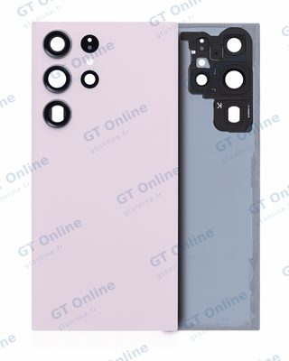 Vitre arrière pour Samsung Galaxy S23 Ultra 5G (sans logo, compatible premium, Lavender)