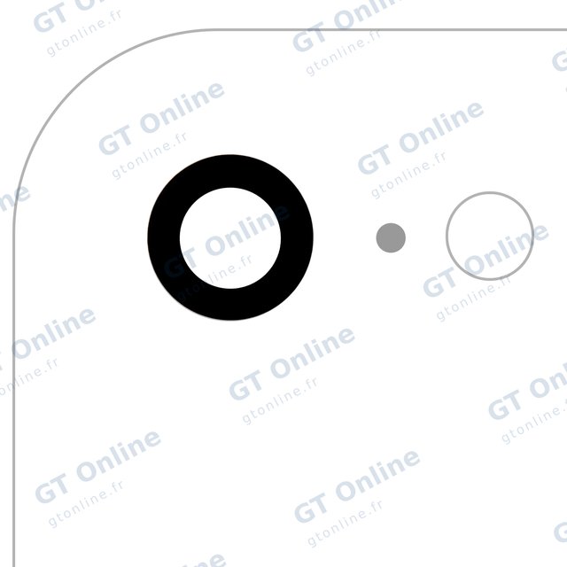 Lentille de caméra arrière avec adhésif pour Apple iPhone 7 / 8 / SE (2020) / SE (2022) (compatible premium, lot de 10)