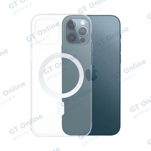 Coque Silicone MagSafe Compatible pour Apple iPhone 12 Pro Max Transparent