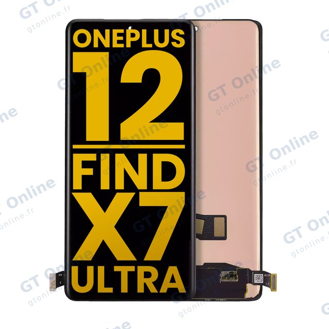 Écran OLED sans châssis pour OnePlus 12 5G / Oppo Find X7 Ultra (reconditionné, toutes couleurs)