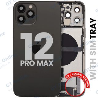 Châssis pour Apple iPhone 12 Pro Max (version EU, origine d'occasion — grade A, graphite)