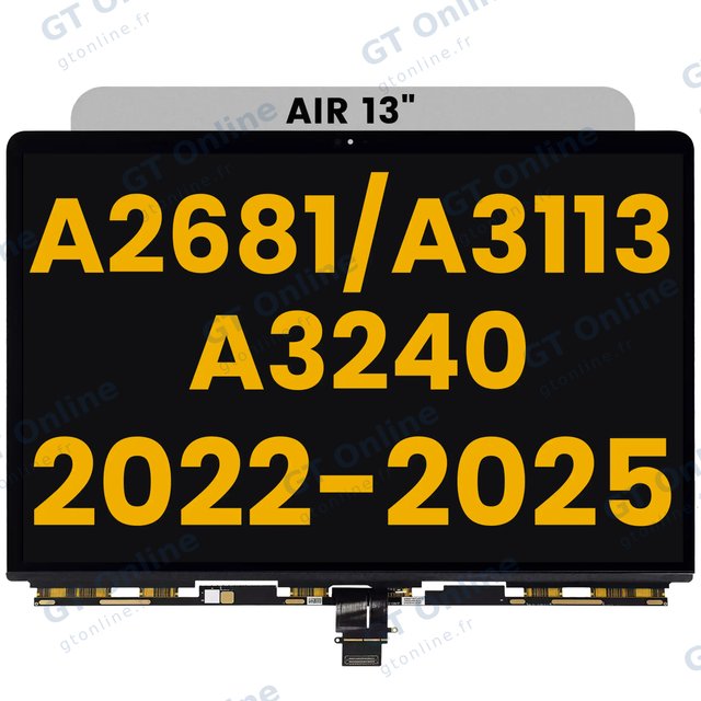 Dalle LCD seule pour Apple MacBook Air 13 pouces A2681 / A3113 / A3240 (2022–2025, compatible)