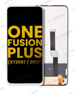 Écran LCD sans châssis pour Motorola One Fusion Plus (XT2067 / 2020) (reconditionné, blanc)