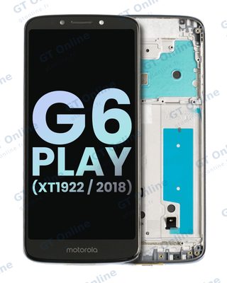 Écran LCD avec châssis pour Motorola Moto G6 Play (XT1922 / 2018) (origine, gris)