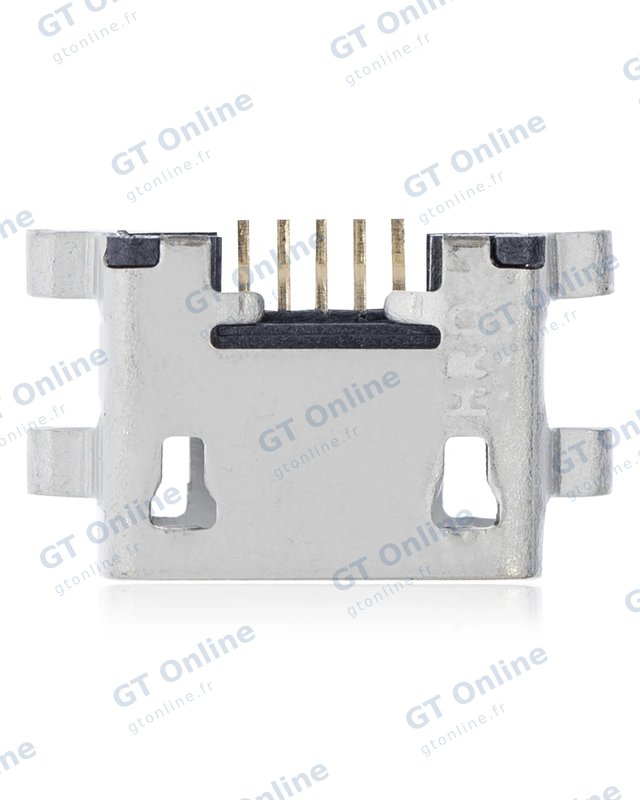 Connecteur de charge à souder — format Micro B, 5 broches, 4 points de fixation (C186)