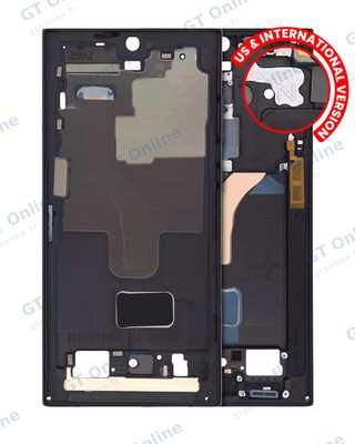 Châssis pour Samsung Galaxy S22 Ultra 5G (version US & internationale, noir fantôme)