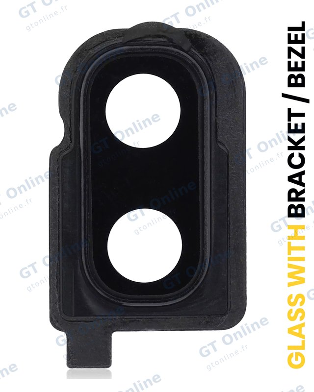 Lentille de caméra arrière avec support et anneau pour Samsung Galaxy Z Flip 4G (F700) / Z Flip 5G (F707) (Mirror Black)