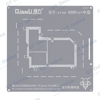 Pochoir de rebillage Qianli Bumblebee QS137 pour Vivo X50 Pro+ (couche intermédiaire)