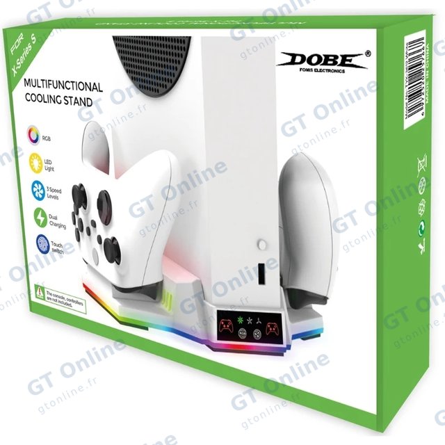 Support et station de charge pour Xbox Series S / Series X et 2 manettes DOBE TYX-3612 — blanc
