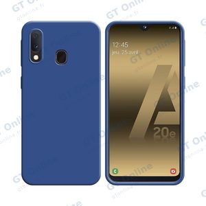 Coque Silicone Compatible pour Samsung Galaxy A20e A202 (#16) Bleu Marine