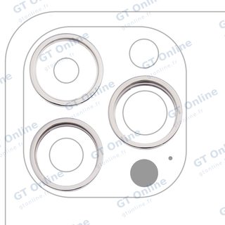 Anneau de contour de caméra arrière pour Apple iPhone 14 Pro / 14 Pro Max (lot de 3, argent, lot de 10)
