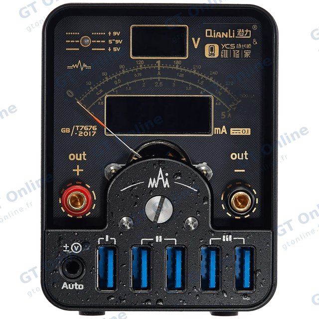 Outillage pour Qianli LT2 Individual DC Power Supply Unit W/ Diagnosis Meter, Quarter Bracket Holder 7" Bulldozer & Expansion Card iPhone 6 to 14 Series (Qianli)