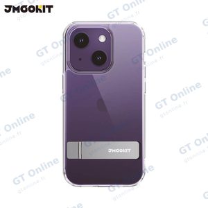 Coque de Protection Metal Bracket JMGOKIT pour Apple iPhone 15 Plus Transparent