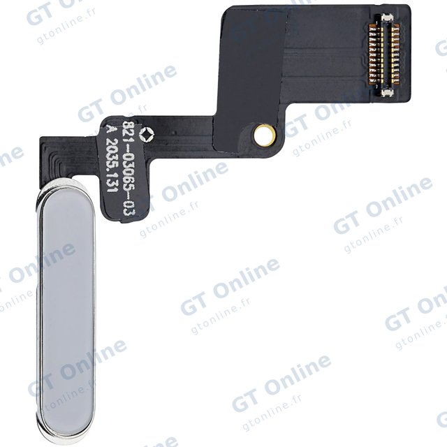 Bouton supérieur avec nappe pour iPad 10 / iPad A16 (2022 / 2025, compatible, argent) — vue 1