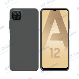 Coque Silicone Compatible pour Samsung Galaxy A12 A125/Galaxy M12 M127 (#5) Gris