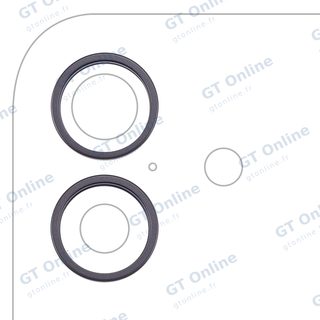 Anneau de contour de caméra arrière pour Apple iPhone 17 (noir, lot de 2)
