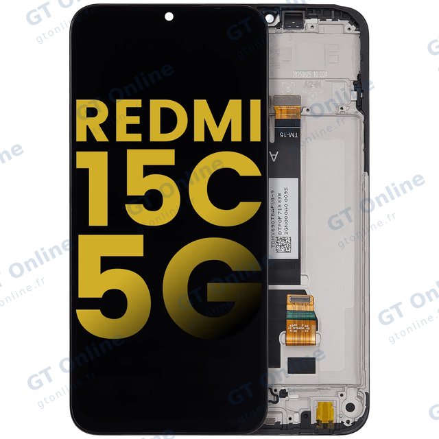 Écran LCD avec châssis pour Xiaomi Redmi 15C 5G / Redmi 15R (reconditionné, toutes couleurs)