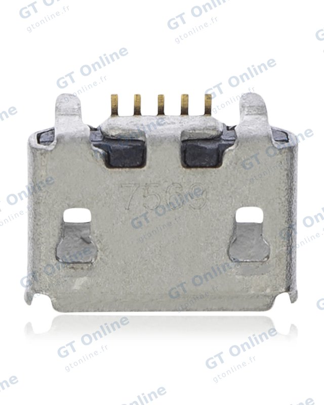 Connecteur de charge à souder — format Micro B, 5 broches, 4 points de fixation (C172)