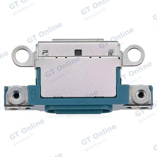 Connecteur de charge nu à souder pour Apple iPhone 16 / 16 Plus (turquoise, lot de 10)