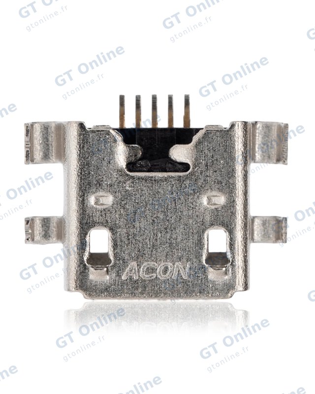 Connecteur de charge à souder — format Micro B, 5 broches, 4 points de fixation (C071)