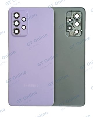 Vitre arrière pour Samsung Galaxy A52 5G (A526 / 2021) (pack service origine, violet Awesome)