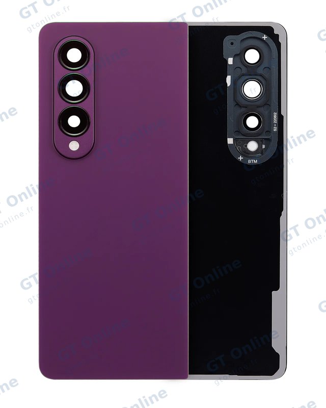 Vitre arrière pour Samsung Galaxy Z Fold 4 (pack service origine, Burgundy)