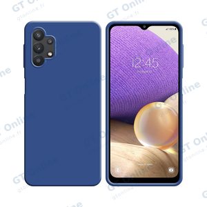 Coque Silicone Compatible pour Samsung Galaxy A32 5G A326 (#16) Bleu Marine