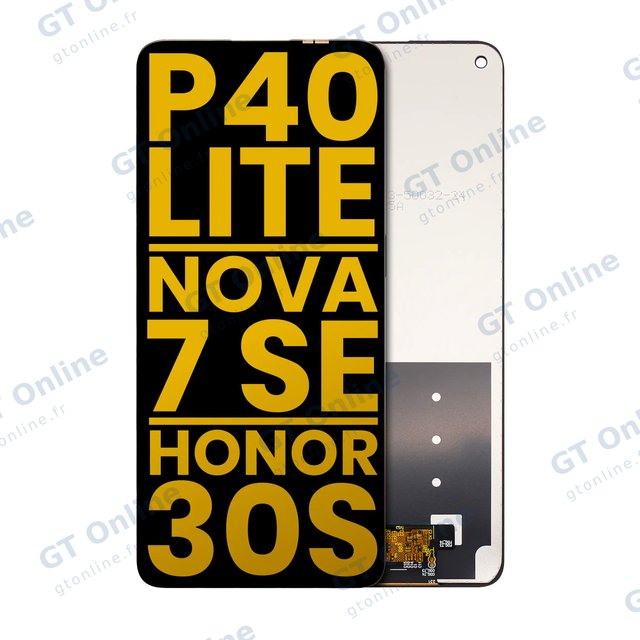 Écran LCD sans châssis pour Huawei P40 Lite 5G / Nova 7 SE / Honor 30S (reconditionné, toutes couleurs)