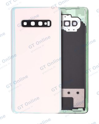 Vitre arrière pour Samsung Galaxy S10 Plus (pack service origine, blanc Prism)