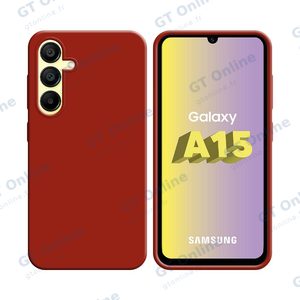 Coque Silicone Compatible pour Samsung Galaxy A15 5G A156B (#1) Rouge