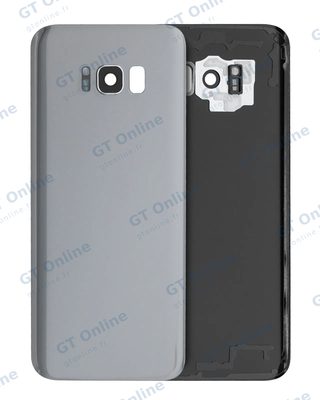 Vitre arrière pour Samsung Galaxy S8 Plus (pack service origine, argent arctique)