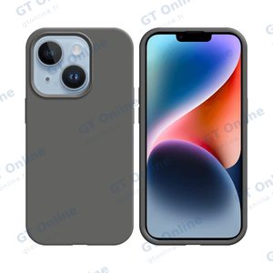 Coque Silicone Compatible pour Apple iPhone 14 (#34) Gris Foncé