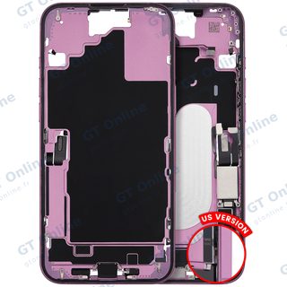 Châssis pour Apple iPhone 16 Plus (version US, origine d'occasion — grade A, rose)