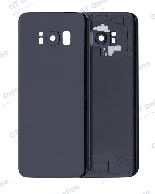 Vitre arrière pour Samsung Galaxy S8 (pack service origine, noir minuit)