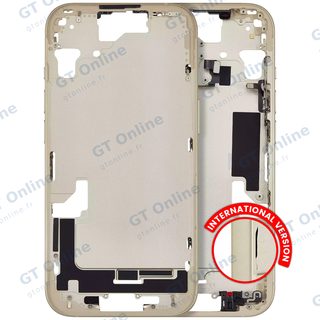 Châssis pour Apple iPhone 15 (version EU, compatible premium, jaune)