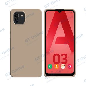 Coque Silicone Compatible pour Samsung Galaxy A03 A035F (#18) Rose Gold