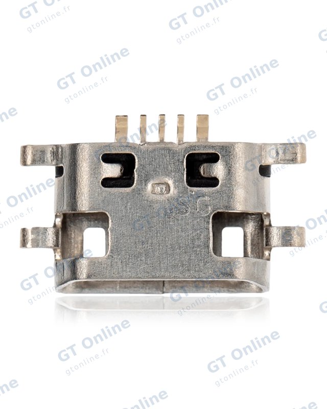 Connecteur de charge à souder — format Micro B, 5 broches, 4 points de fixation (C076)