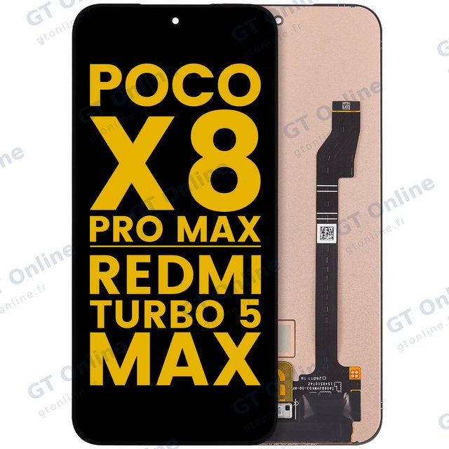 Écran OLED sans châssis pour Xiaomi Poco X8 Pro Max / Redmi Turbo 5 Max (reconditionné, toutes couleurs)
