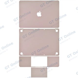 Kit de films de protection 4 en 1 pour MacBook 12" A1534 (2015-2017) (or rose)