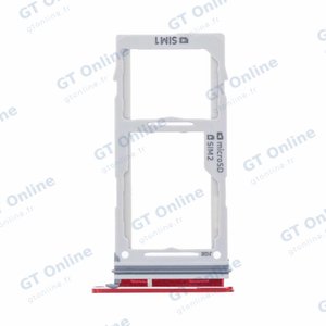 Tiroir Sim Premium Samsung Galaxy S10e G970/Galaxy S10 G973/Galaxy S10 Plus G975 Rouge