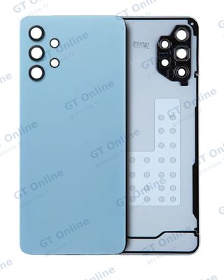 Vitre arrière pour Samsung Galaxy A32 5G (A326 / 2021) (pack service origine, bleu Awesome)